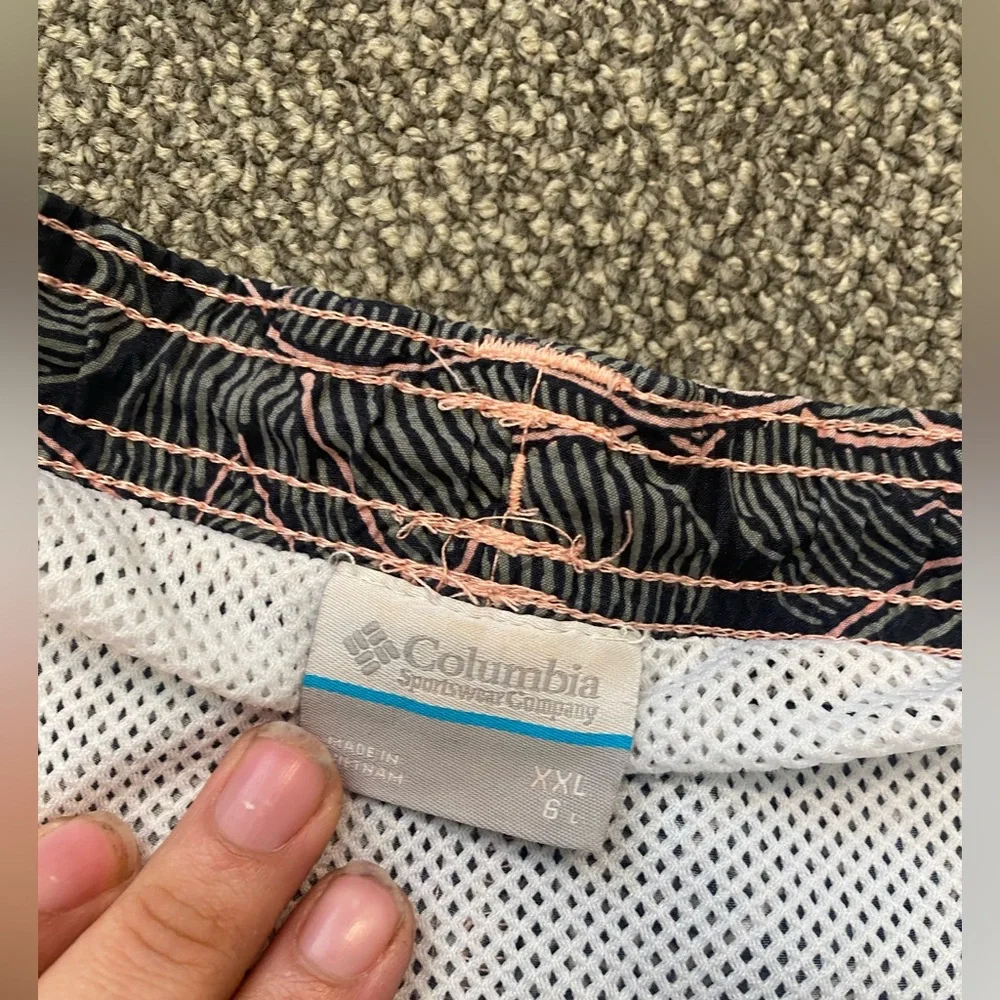 Columbia PFG Blue and Light Pink Men Swim Trunks - 2XL